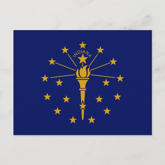 State Flag of Indiana Postcard (Front)