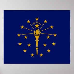 State Flag of Indiana Poster