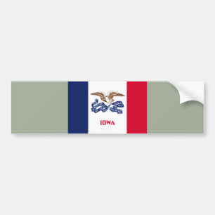 State Flag of Iowa Bumper Sticker
