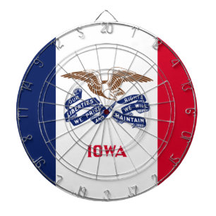 State Flag of Iowa Dartboard