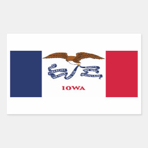 State Flag of Iowa Rectangular Sticker