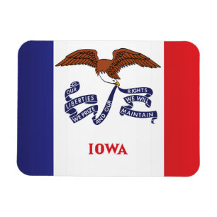 State Flag of Iowa, USA Magnet
