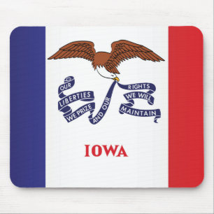 State Flag of Iowa, USA Mouse Pad