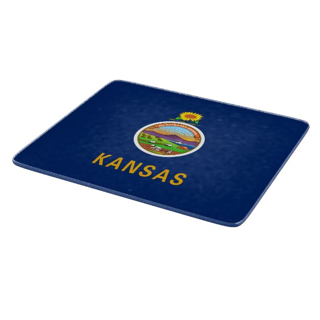 State Flag of Kansas Cutting Board (Corner)