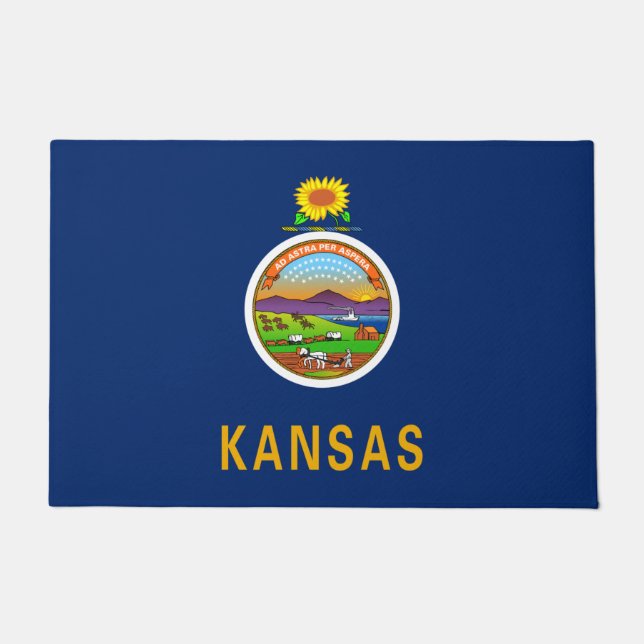 State Flag of Kansas Doormat (Front)
