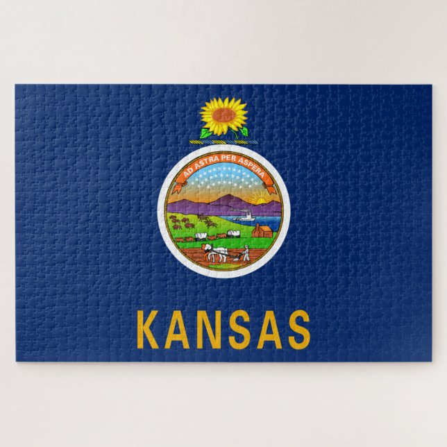 State Flag of Kansas Jigsaw Puzzle (Horizontal)