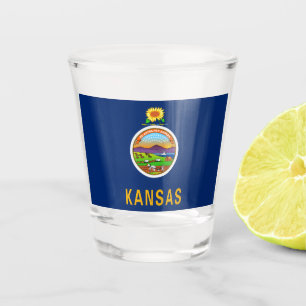 State Flag of Kansas Shot Glass