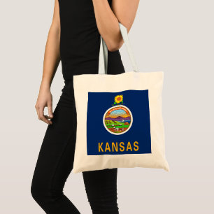State Flag of Kansas Tote Bag