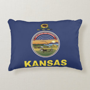 State Flag of Kansas, USA Decorative Cushion