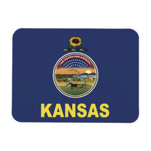 State Flag of Kansas, USA Magnet
