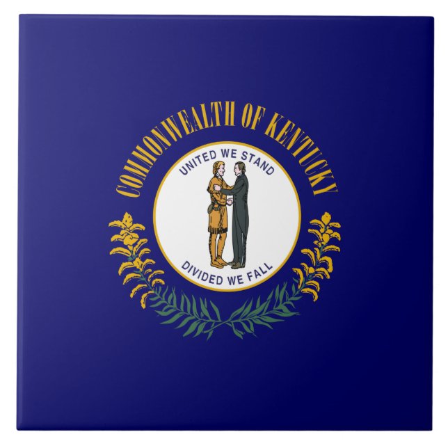 State Flag of Kentucky Ceramic Tile (Front)