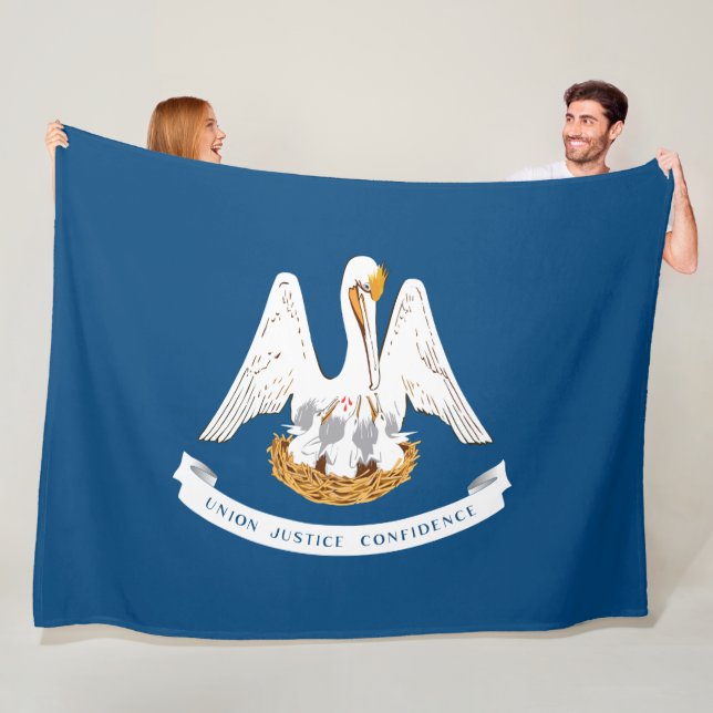 State Flag of Louisiana Fleece Blanket (In Situ)