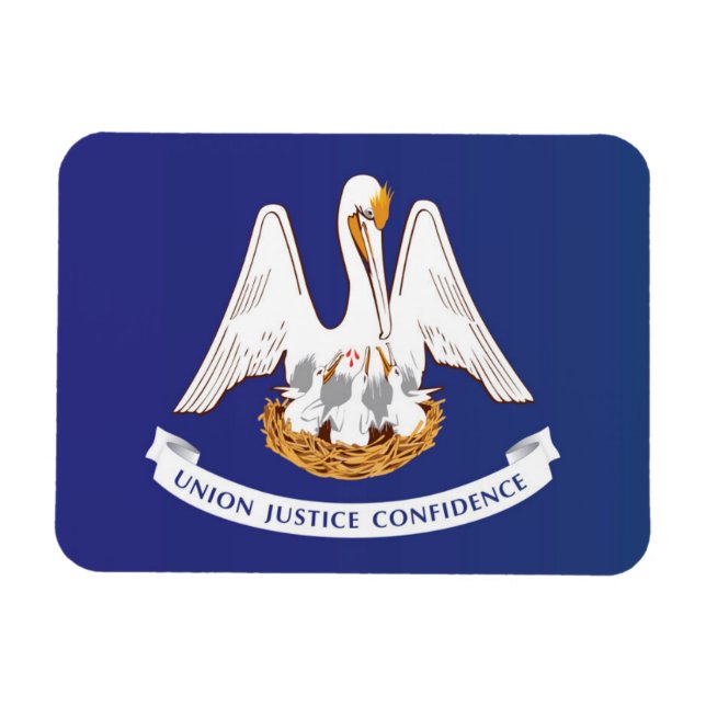 State Flag of Louisiana, USA Magnet (Horizontal)