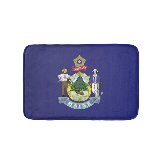 State Flag of Maine, USA Bath Mat (Front)