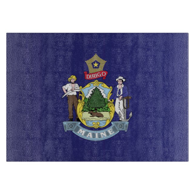 State Flag of Maine, USA Cutting Board (Front)