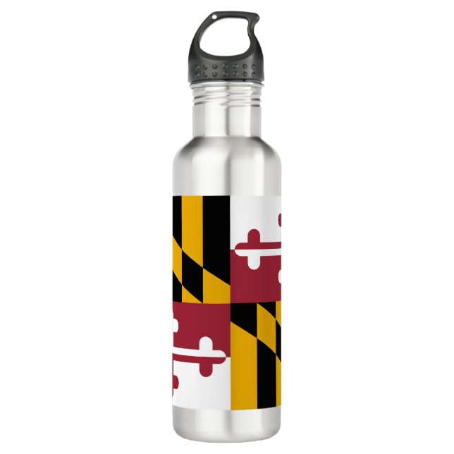 State Flag of Maryland 710 Ml Water Bottle (Front)