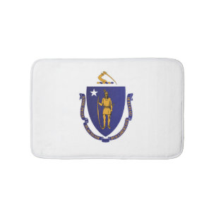 State Flag of Massachusetts, USA Bath Mat