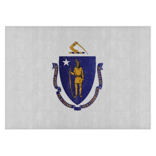 State Flag of Massachusetts, USA Cutting Board (Front)