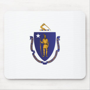 State Flag of Massachusetts, USA Mouse Pad