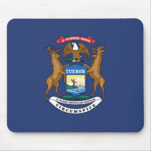 State Flag of Michigan, USA Mouse Pad