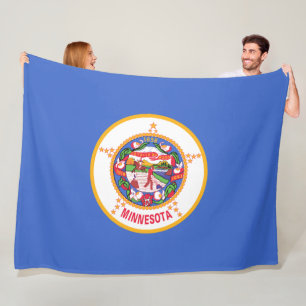 State Flag of Minnesota Fleece Blanket
