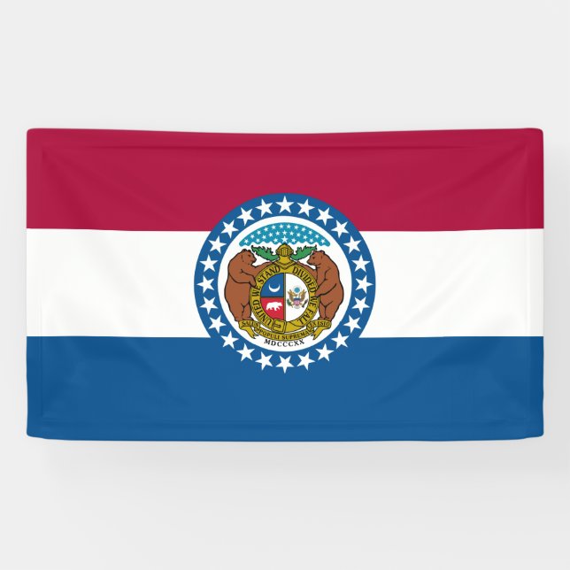 State Flag of Missouri Banner (Horizontal)
