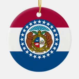 State Flag of Missouri Ceramic Ornament