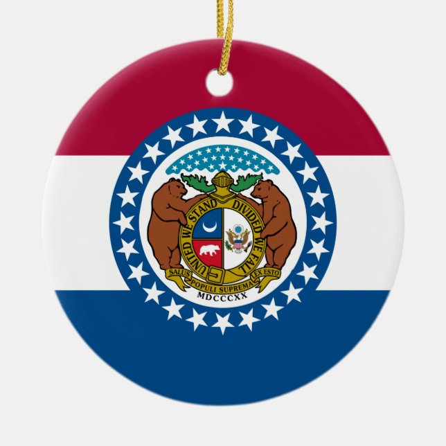 State Flag of Missouri Ceramic Ornament (Front)