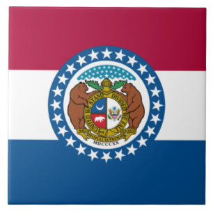 State Flag of Missouri Ceramic Tile