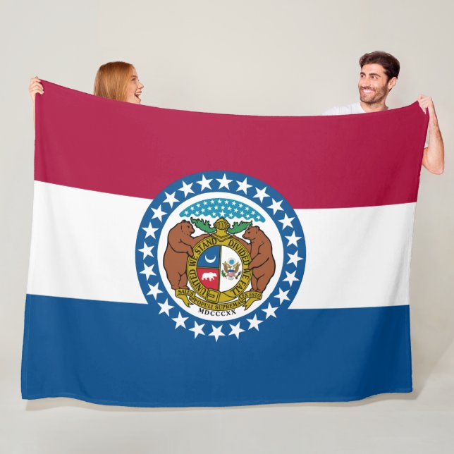 State Flag of Missouri Fleece Blanket (In Situ)