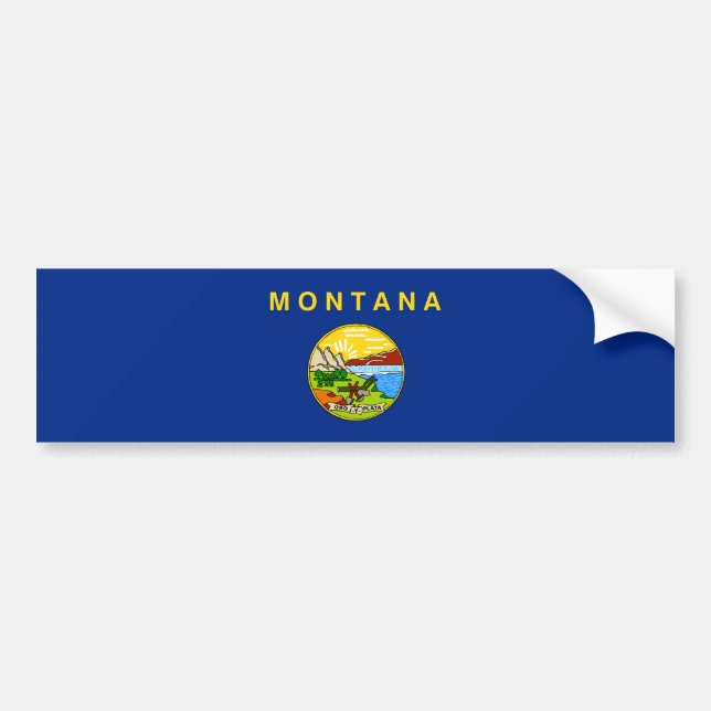 State Flag of Montana Bumper Sticker (Front)