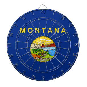 State Flag of Montana Dartboard