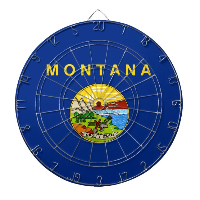 State Flag of Montana Dartboard (Front)