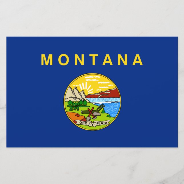 State Flag of Montana Stationery (Front)