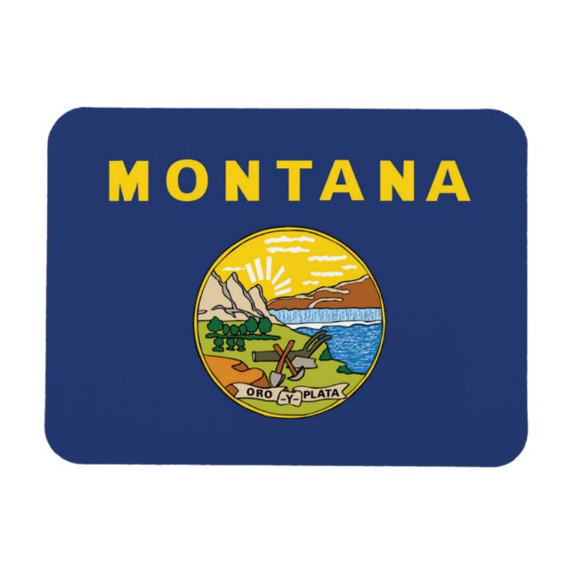 State Flag of Montana, USA Magnet (Horizontal)