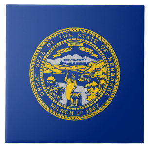 State Flag of Nebraska Ceramic Tile