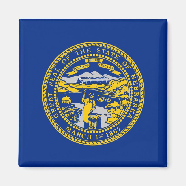State Flag of Nebraska Magnet (Front)