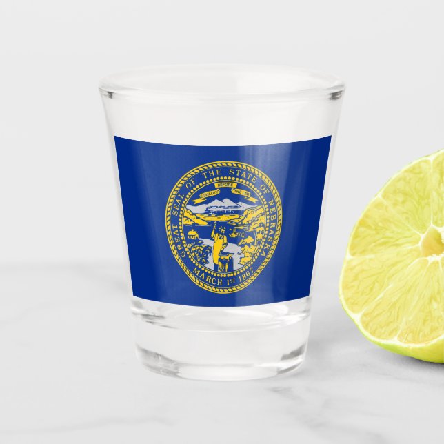 State Flag of Nebraska Shot Glass (Front)