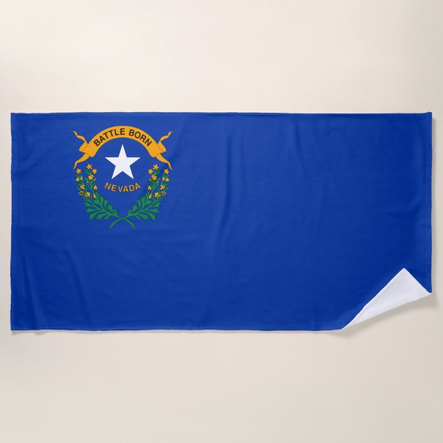 State Flag of Nevada Beach Towel (Front)