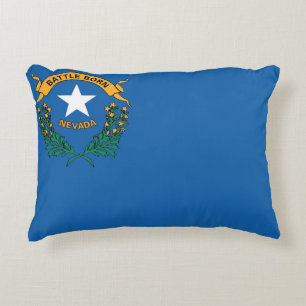 State Flag of Nevada, USA Decorative Cushion