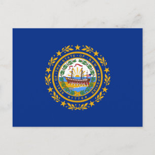 State Flag of New Hampshire Postcard