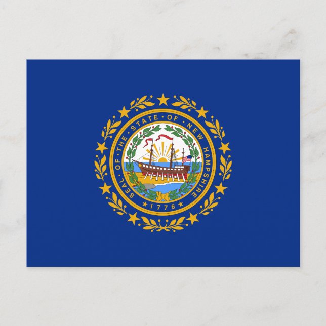 State Flag of New Hampshire Postcard (Front)