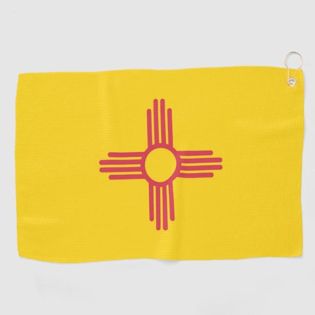 State Flag of New Mexico, USA Golf Towel (Horizontal)