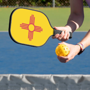 State Flag of New Mexico, USA Pickleball Paddle
