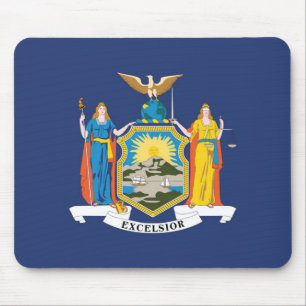 State Flag of New York, USA Mouse Pad