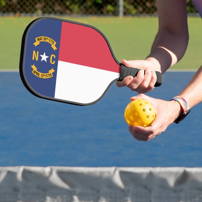 State Flag of North Carolina, USA Pickleball Paddle (Insitu)