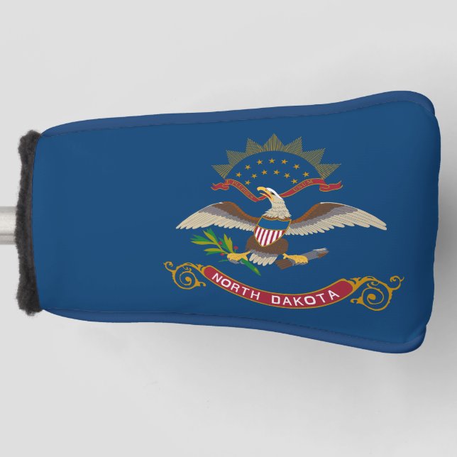 State Flag of North Dakota Golf Head Cover (Front)