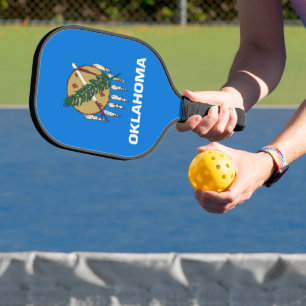 State Flag of Oklahoma, USA Pickleball Paddle