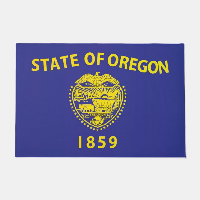 State Flag of Oregon, USA Doormat (Front)