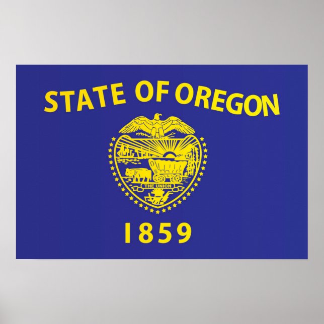State Flag of Oregon, USA Poster (Front)